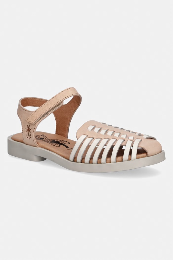 Fly London sandale de piele AVAN406FLY piele bej P145406001