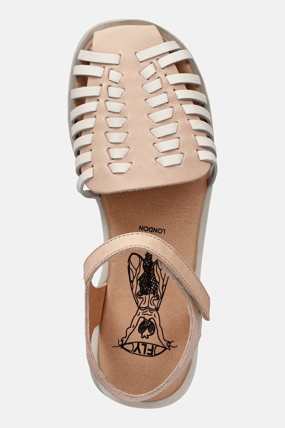 Fly London sandale de piele AVAN406FLY bej P145406001