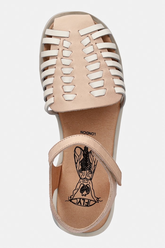 Fly London sandale de piele AVAN406FLY bej P145406001