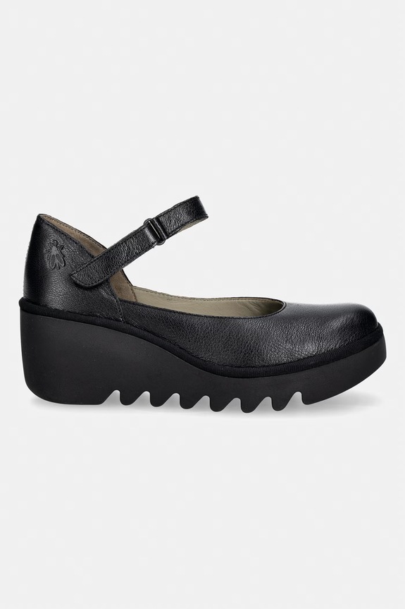 Fly London pantofi de piele BAWO543FLY P501543001 negru SS26