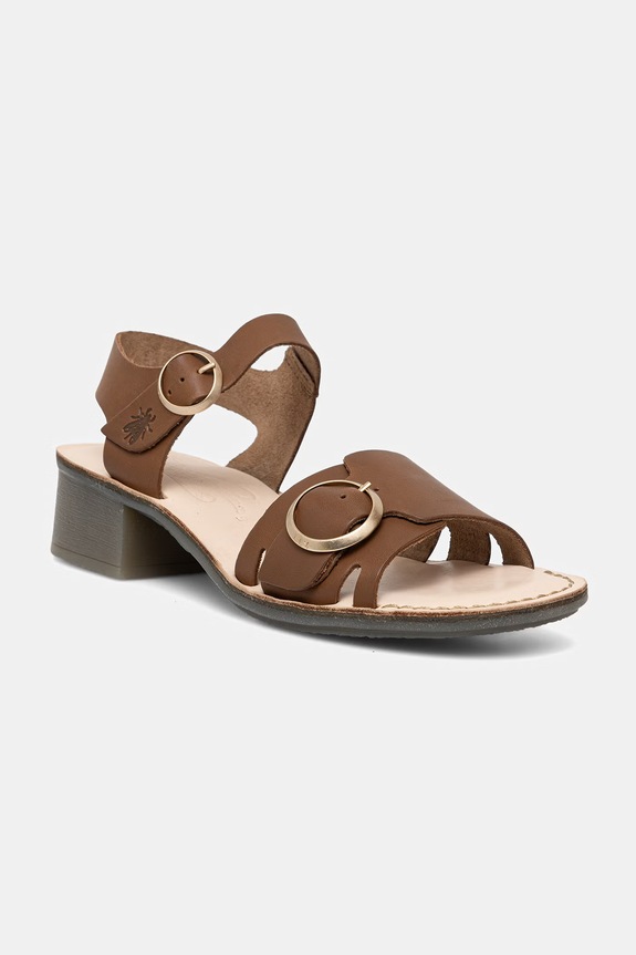 Fly London sandale de piele EBLI238FLY gros maro P145238005