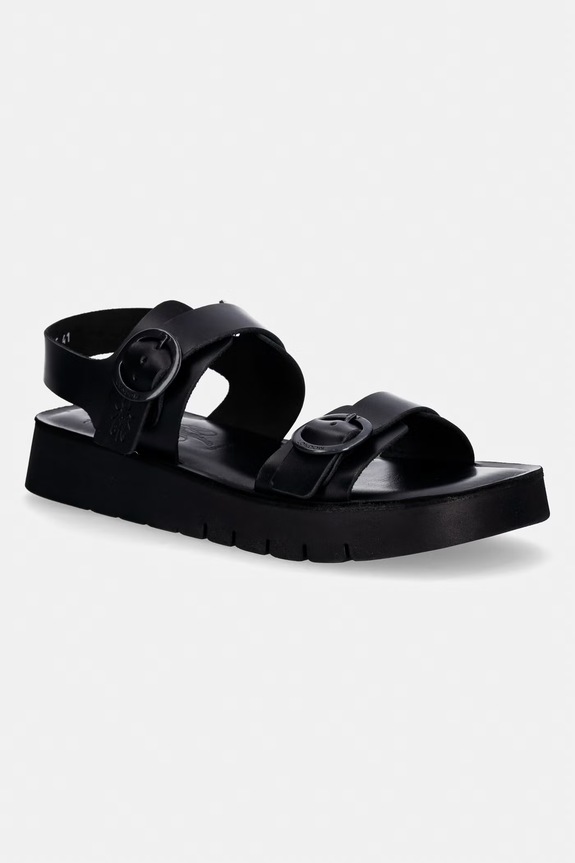 Fly London sandale de piele SOLB260FLY platformă negru P145260000