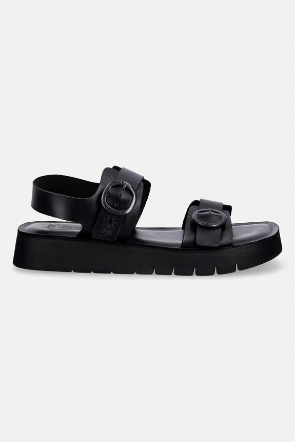Fly London sandale de piele SOLB260FLY P145260000 negru SS26