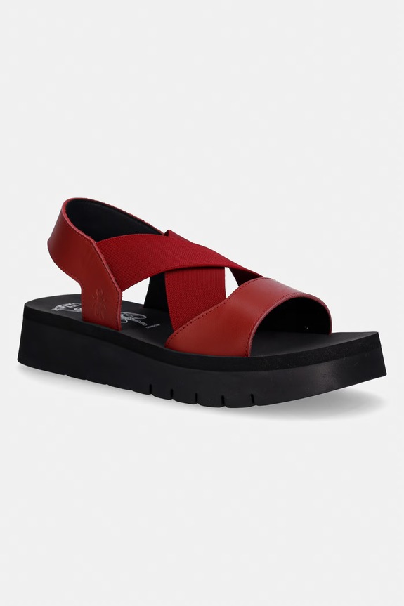 Sandále Fly London SERK418FLY platforma burgundské P145418001