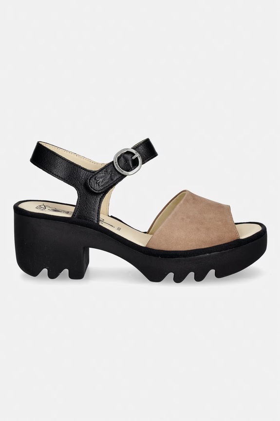 Fly London sandale de piele TULL503FLY P501503006 negru SS26