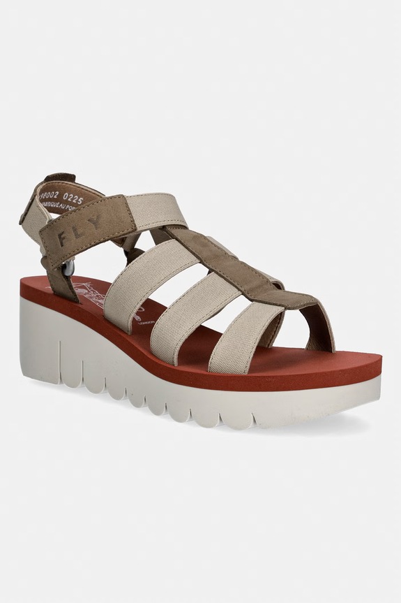 Fly London sandale YOJI198FLY coturn maro P145198002