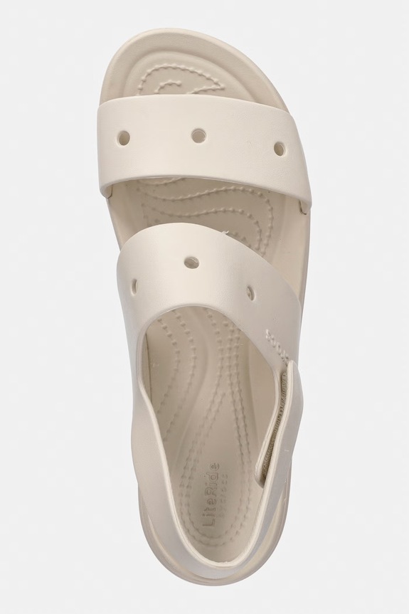 Crocs sandały na koturnie damskie Brooklyn 4U beżowy 210676.160