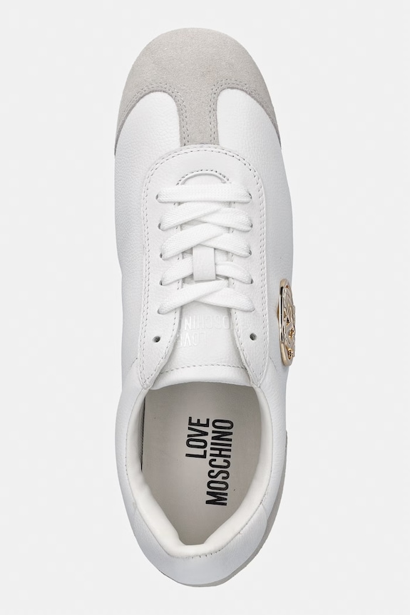 Δερμάτινα sneakers Love Moschino λευκό JA10121G1OIK110A