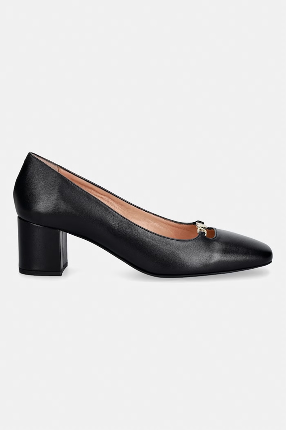 Love Moschino pantofi de piele JA10185G1OIE0000 negru SS26