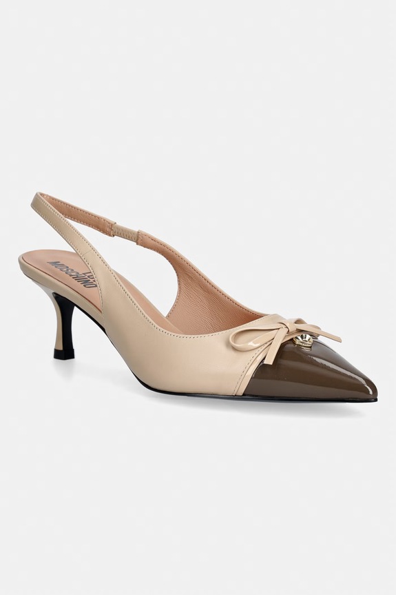 Kožne štikle Love Moschino 5-8 cm bež JA10316G1OIE210A
