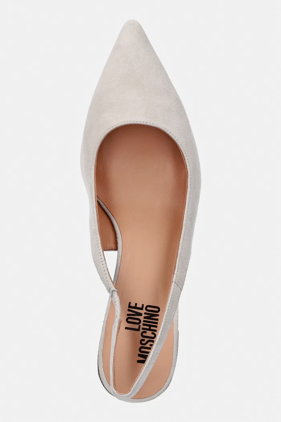 Γόβες σουέτ Love Moschino μπεζ JA10336G1OJA0110