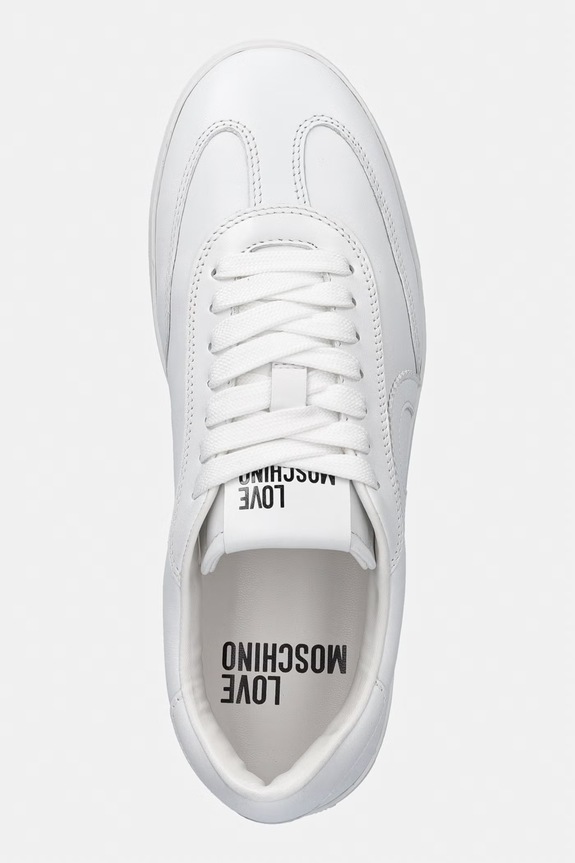 Δερμάτινα sneakers Love Moschino λευκό JA15112G1OIA0100