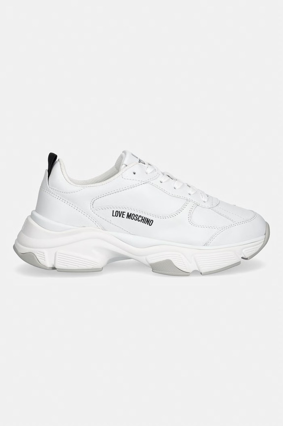 Δερμάτινα sneakers Love Moschino JA15246G1OIA0100 λευκό SS26