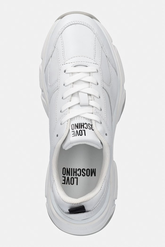 Δερμάτινα sneakers Love Moschino λευκό JA15246G1OIA0100