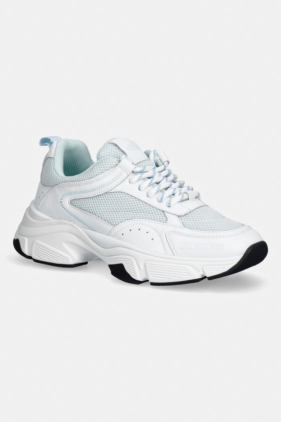 Sneakers Love Moschino υφασμάτινο λευκό JA15416G1OIQ310C