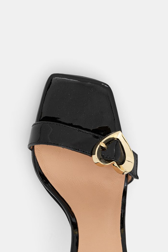 Kožne sandale Love Moschino crna JA16089G1OIH0000