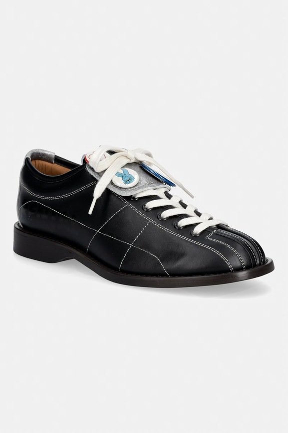 Кожени половинки обувки Kenzo Derby равен черен FG52DB120L50