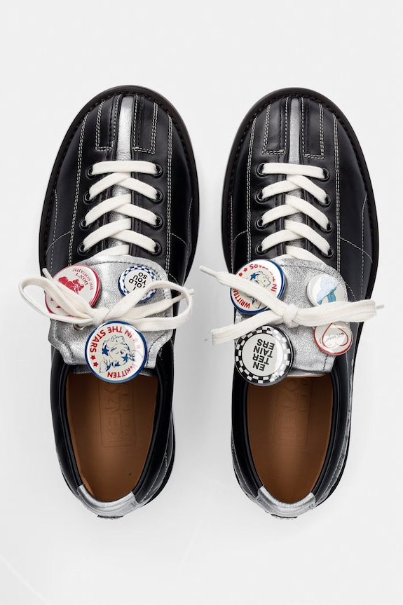 Кожени половинки обувки Kenzo Derby FG52DB120L50 черен SS26