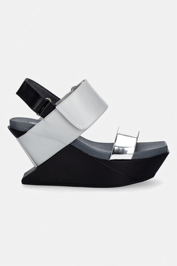 United Nude sandále s otvorenou pätou Delta Wedge Sandal 1041397716 sivá SS26