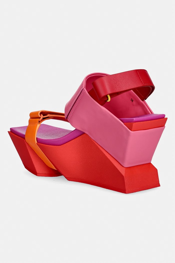 Obuwie United Nude sandały na platformie damskie skórzane Brutt Sandal 1098396416 różowy