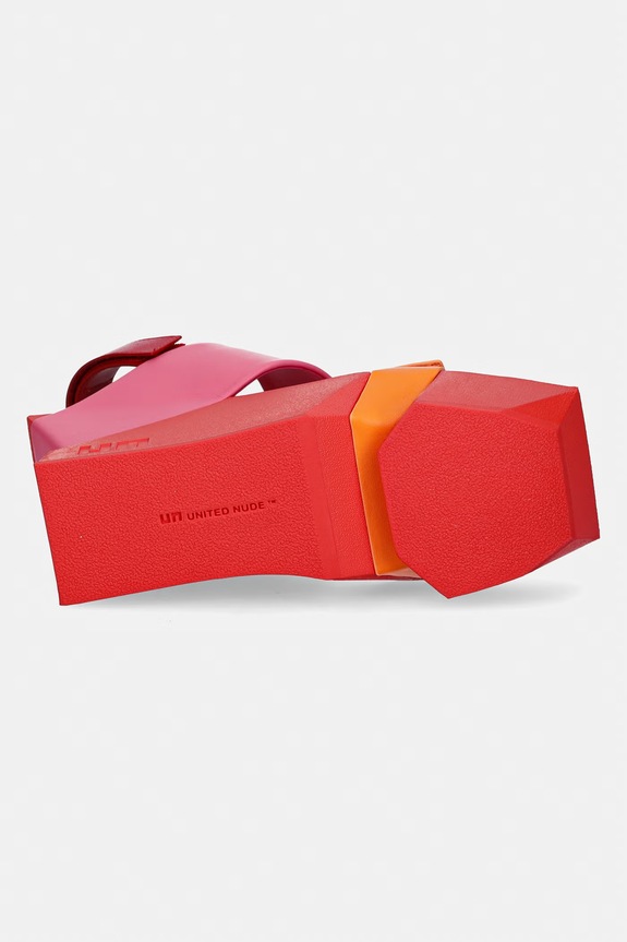 United Nude sandały na platformie damskie skórzane Brutt Sandal 1098396416 różowy