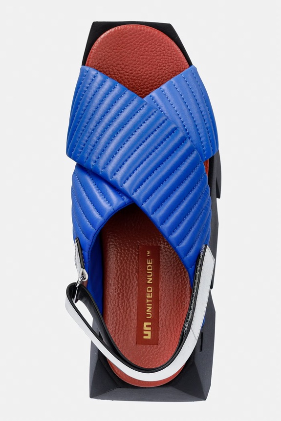 United Nude sandále na platforme dámske kožené Bull Puffier fialová 10984969188