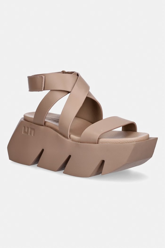 United Nude sandały na platformie damskie skórzane Bull Way beżowy 1098593216