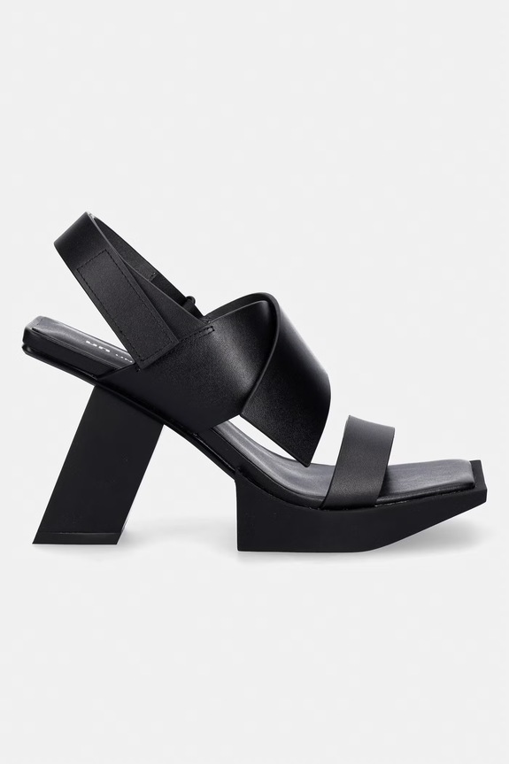 United Nude sandále na podpätku kožené Construct Hi 109860116 čierna SS26