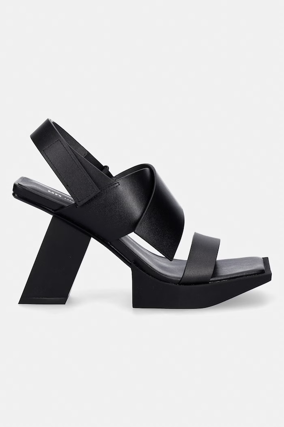 United Nude sandále na podpätku kožené Construct Hi 109860116 čierna SS26