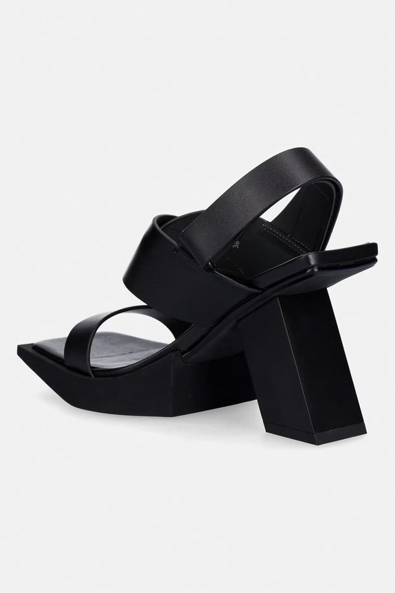 Obuv United Nude sandále na podpätku kožené Construct Hi 109860116 čierna