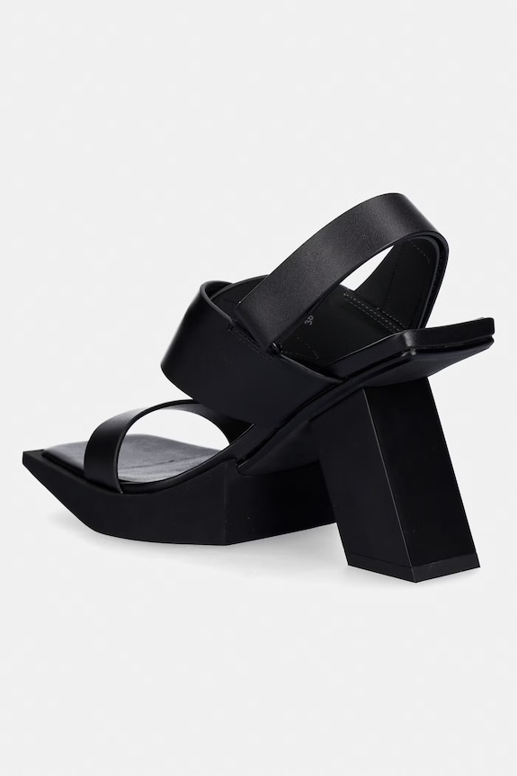 Obuv United Nude sandále na podpätku kožené Construct Hi 109860116 čierna