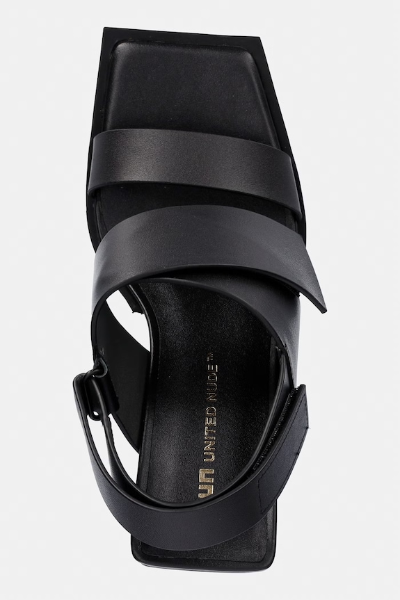 United Nude sandále na podpätku kožené Construct Hi čierna 109860116