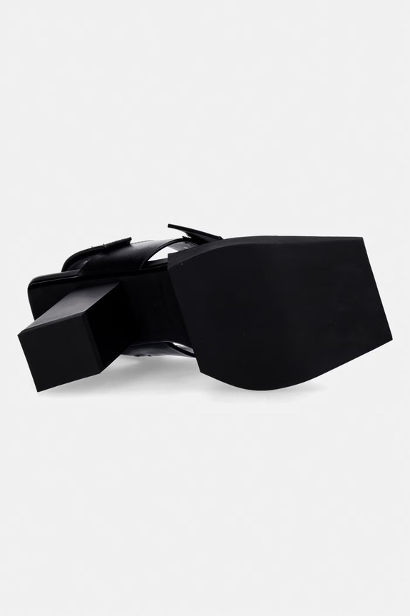 United Nude sandále na podpätku kožené Construct Hi 109860116 čierna