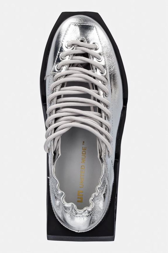United Nude Mega Lacey tenisky dámske kožené strieborná 1099514116