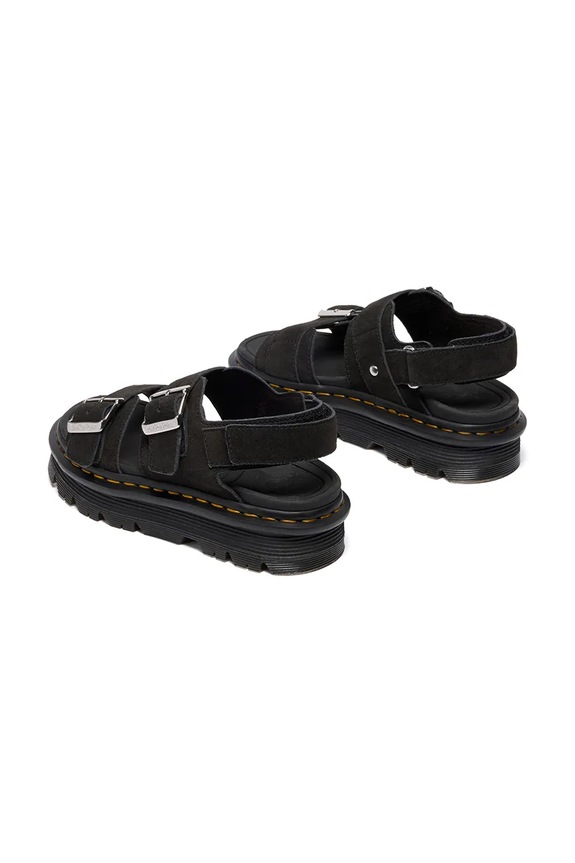 Obuwie Dr. Martens ZebZag Sandal sandały na platformie damskie zamszowe DM42689001 czarny