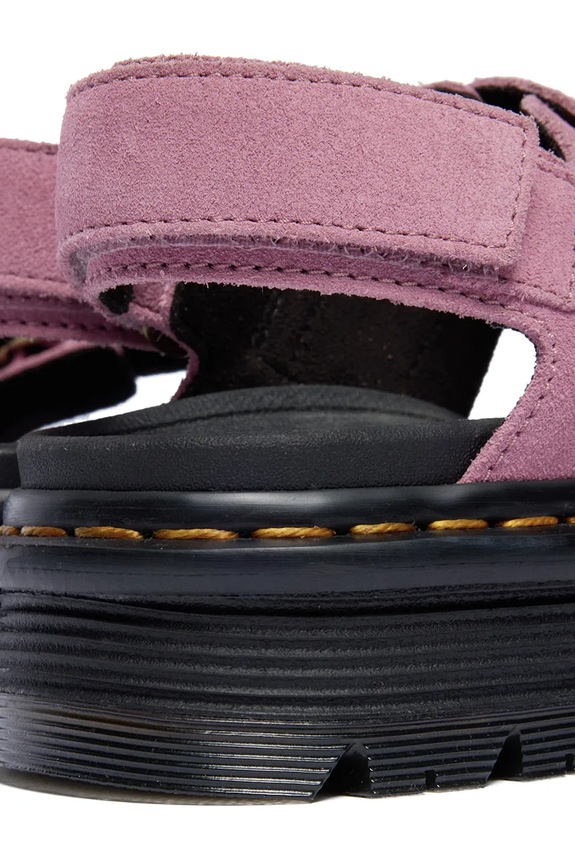 Dr. Martens sandále na platforme dámske semišové ZebZag Sandal ružová DM42689650