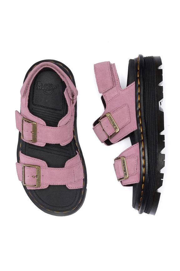 Dr. Martens sandále na platforme dámske semišové ZebZag Sandal DM42689650