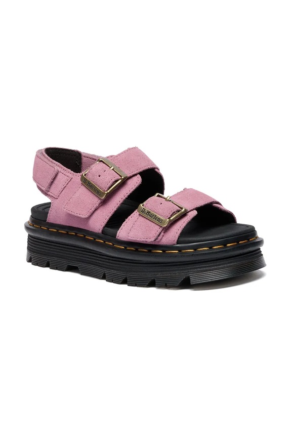 Dr. Martens sandále na platforme dámske semišové ZebZag Sandal DM42689650