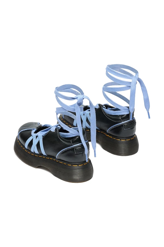 Взуття Dr. Martens балетки шкіряні Buzz Ballerina Lace Up Shoe DM42842001 чорний