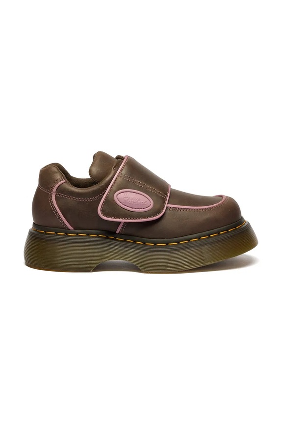 Dr. Martens poltopánky dámske kožené Buzz Strap hnedá DM42845200