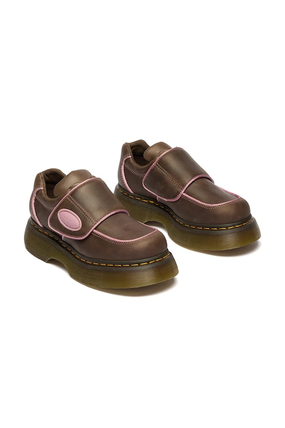 Dr. Martens poltopánky dámske kožené Buzz Strap DM42845200 hnedá SS26