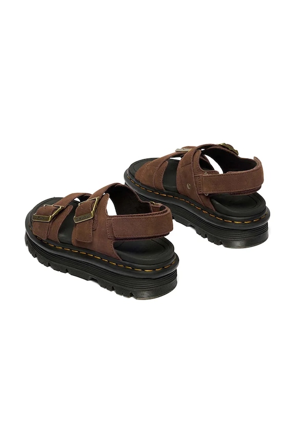 Încălțăminte Dr. Martens ZebZag Sandal sandale cu platformă pentru femei din nubuc DM42853200 maro