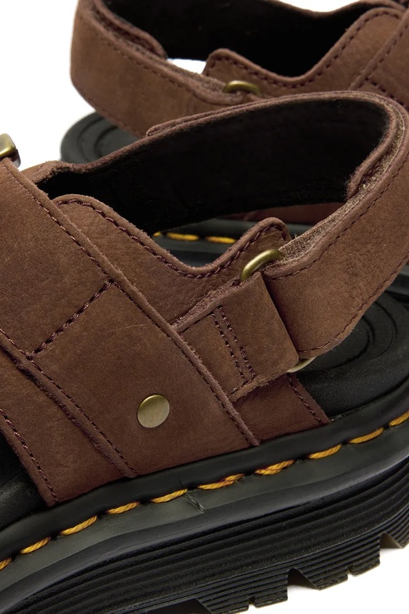 Dr. Martens ZebZag Sandal sandale cu platformă pentru femei din nubuc maro DM42853200