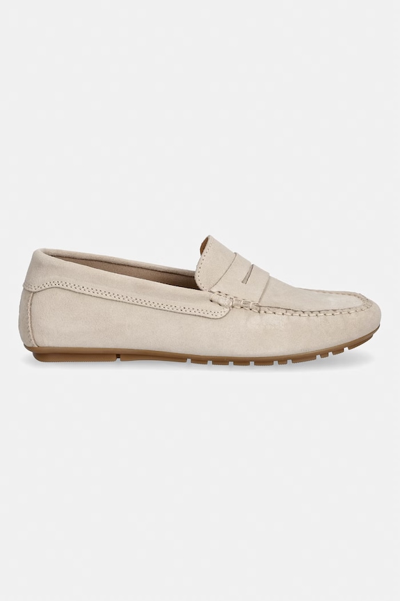 Marc O'Polo mocasini pentru femei, din piele întoarsă Selma 8B 60314623101325 bej SS26