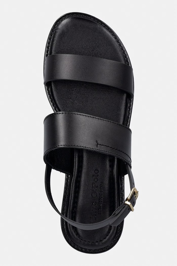 Marc O'Polo σανδάλια Επίπεδο τακούνι Γυναικεία δέρμα Babette 5A μαύρο 60318391110134