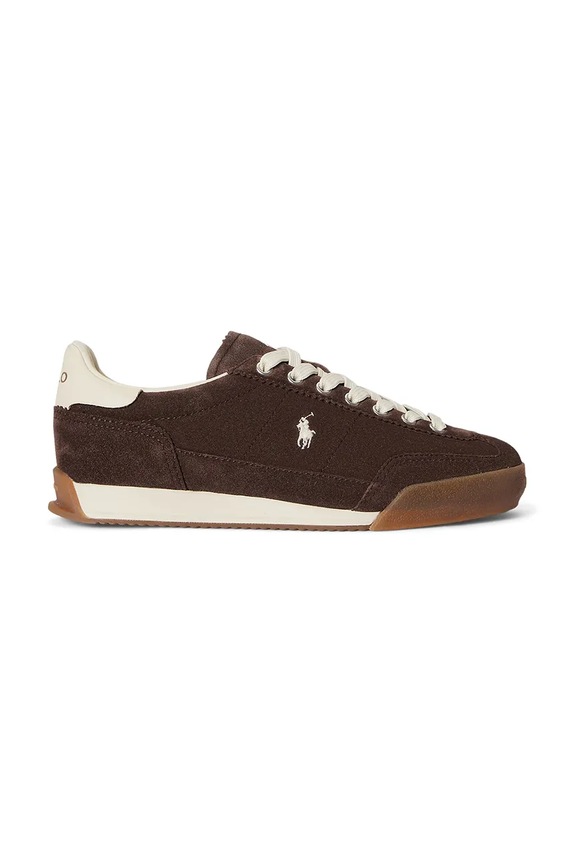 Polo Ralph Lauren Hester Pp sneakers pentru femei, din piele întoarsă maro 804P08219002