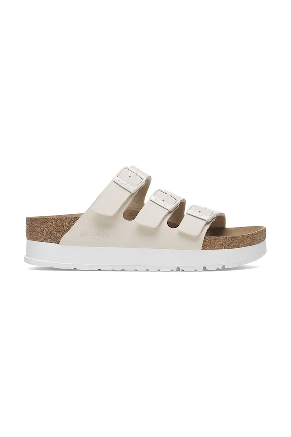 Birkenstock Florida III Flex Platform klapki na platformie damskie pozostałe beżowy 1029751