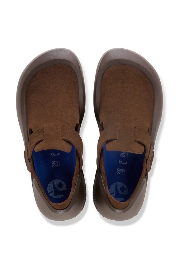 Birkenstock Reykjavik półbuty na płaskim obcasie damskie nubukowe brązowy 1031777