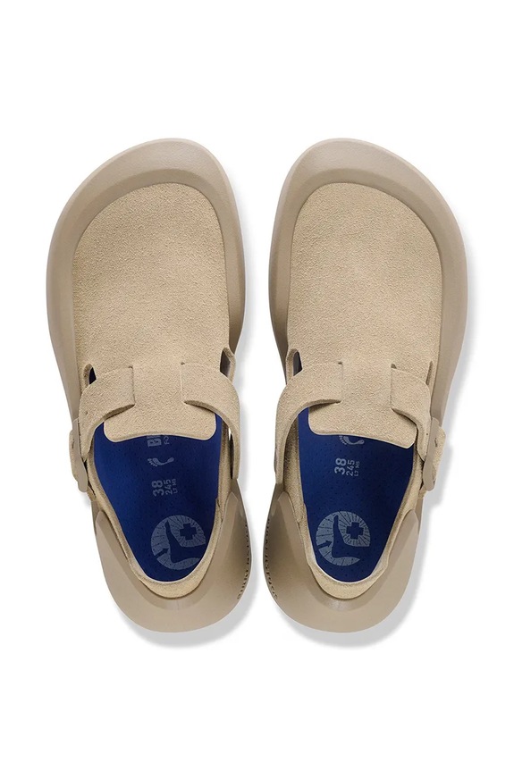 Birkenstock Reykjavik pantofi cu toc plat pentru femei din nubuc bej 1031794