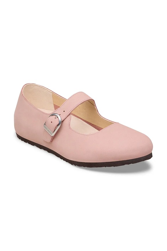 Birkenstock Santa Clarita baleríny nubukové 1031550 růžová SS26